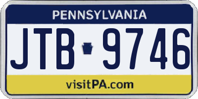 PA license plate JTB9746