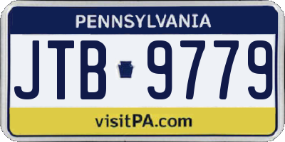 PA license plate JTB9779