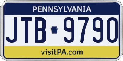 PA license plate JTB9790
