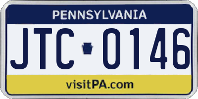 PA license plate JTC0146