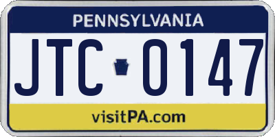 PA license plate JTC0147