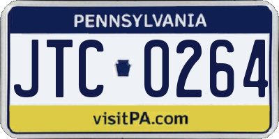 PA license plate JTC0264
