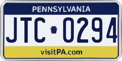 PA license plate JTC0294