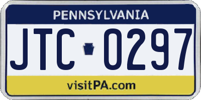 PA license plate JTC0297