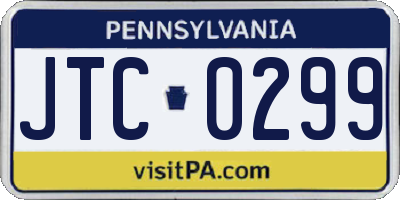 PA license plate JTC0299