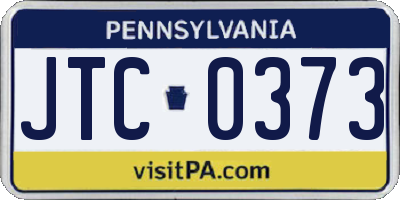 PA license plate JTC0373