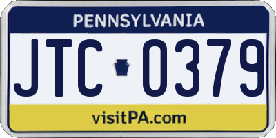 PA license plate JTC0379