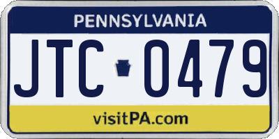 PA license plate JTC0479