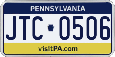 PA license plate JTC0506