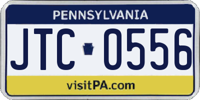 PA license plate JTC0556
