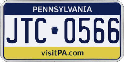 PA license plate JTC0566