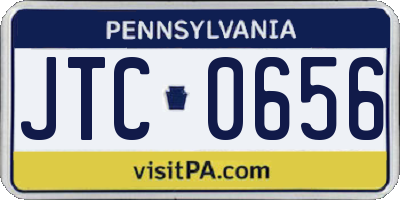 PA license plate JTC0656