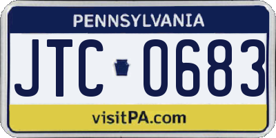 PA license plate JTC0683