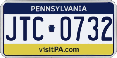 PA license plate JTC0732