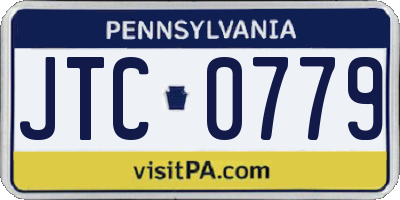PA license plate JTC0779