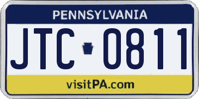 PA license plate JTC0811