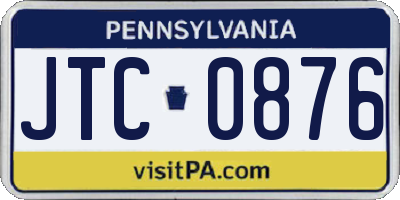 PA license plate JTC0876