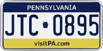 PA license plate JTC0895