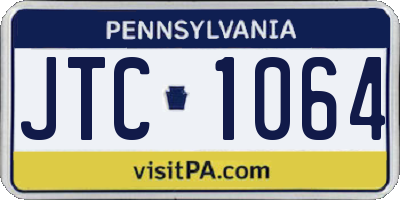 PA license plate JTC1064