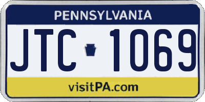 PA license plate JTC1069
