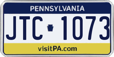 PA license plate JTC1073