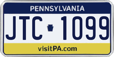 PA license plate JTC1099