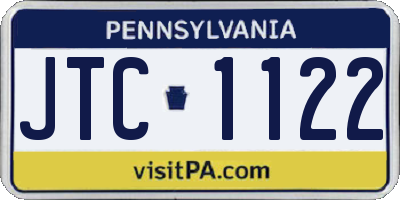 PA license plate JTC1122