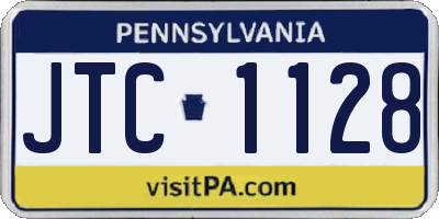PA license plate JTC1128