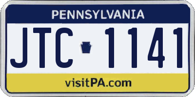 PA license plate JTC1141