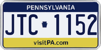 PA license plate JTC1152