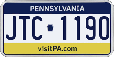 PA license plate JTC1190