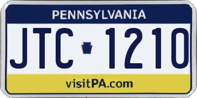 PA license plate JTC1210