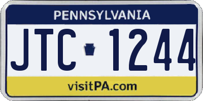 PA license plate JTC1244