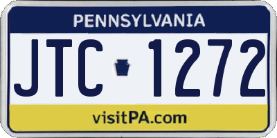 PA license plate JTC1272