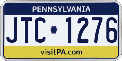 PA license plate JTC1276