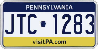 PA license plate JTC1283