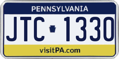PA license plate JTC1330