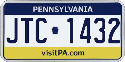 PA license plate JTC1432