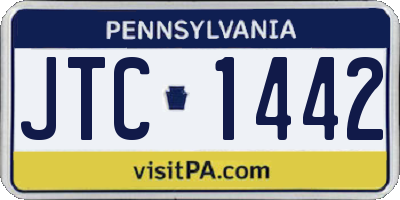 PA license plate JTC1442
