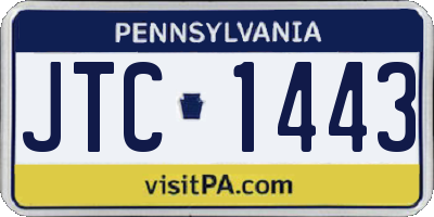 PA license plate JTC1443