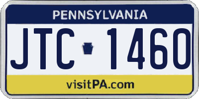 PA license plate JTC1460