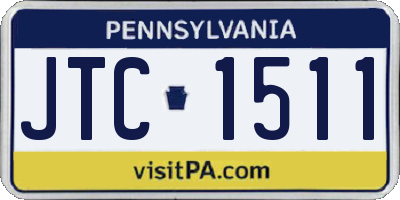 PA license plate JTC1511