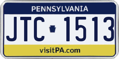 PA license plate JTC1513