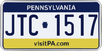 PA license plate JTC1517