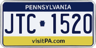 PA license plate JTC1520