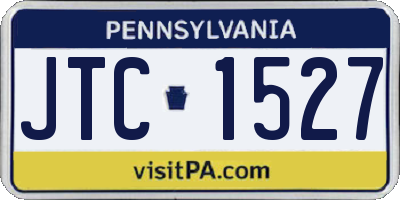 PA license plate JTC1527