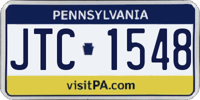 PA license plate JTC1548