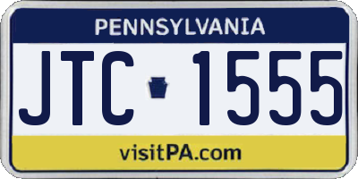 PA license plate JTC1555