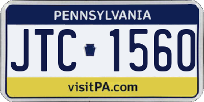 PA license plate JTC1560