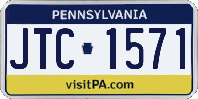 PA license plate JTC1571
